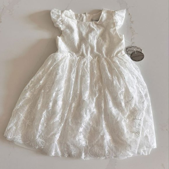 POPATU - Kids' Flutter Sleeve Lace Dress - Picture 3 of 6